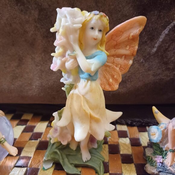 LOT OF 3 -Painted Ceramic Fairy Set - Picture 5 of 6